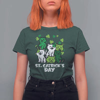 Cute St Catricks Day T Shirt For Women St Patricks Cats Saint Pattys Cat Lover