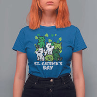 Cute St Catricks Day T Shirt For Women St Patricks Cats Saint Pattys Cat Lover