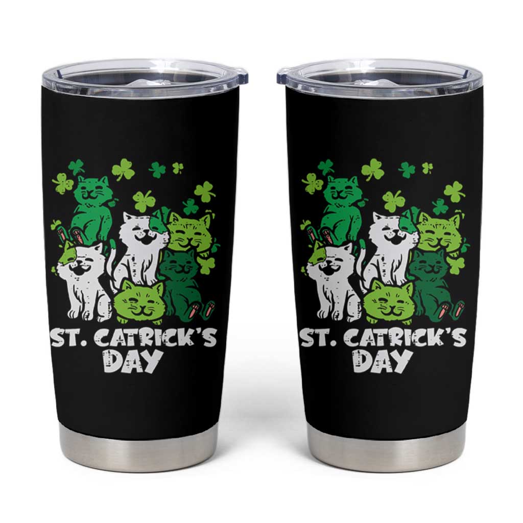 Cute St Catricks Day Tumbler Cup St Patricks Cats Saint Pattys Cat Lover