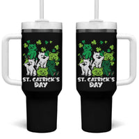Cute St Catricks Day Tumbler With Handle St Patricks Cats Saint Pattys Cat Lover