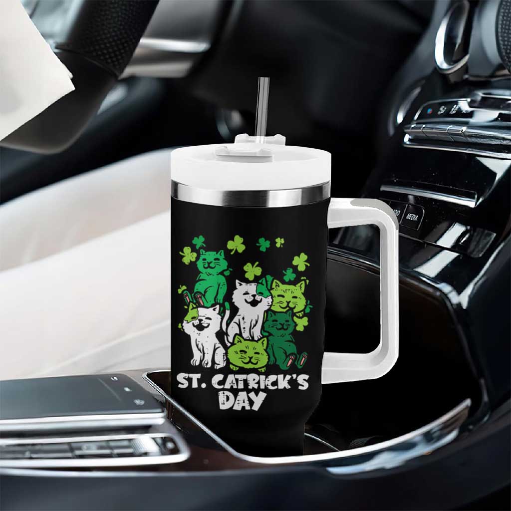 Cute St Catricks Day Tumbler With Handle St Patricks Cats Saint Pattys Cat Lover