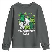 Cute St Catricks Day Youth Sweatshirt St Patricks Cats Saint Pattys Cat Lover