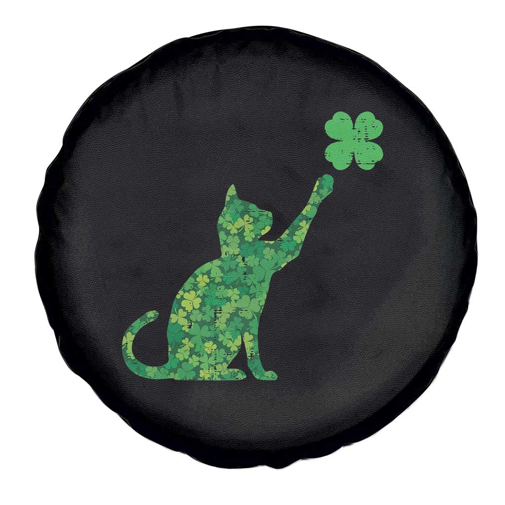 St Patricks Day Shamrock Cat Spare Tire Cover Saint Pattys Cats Lover