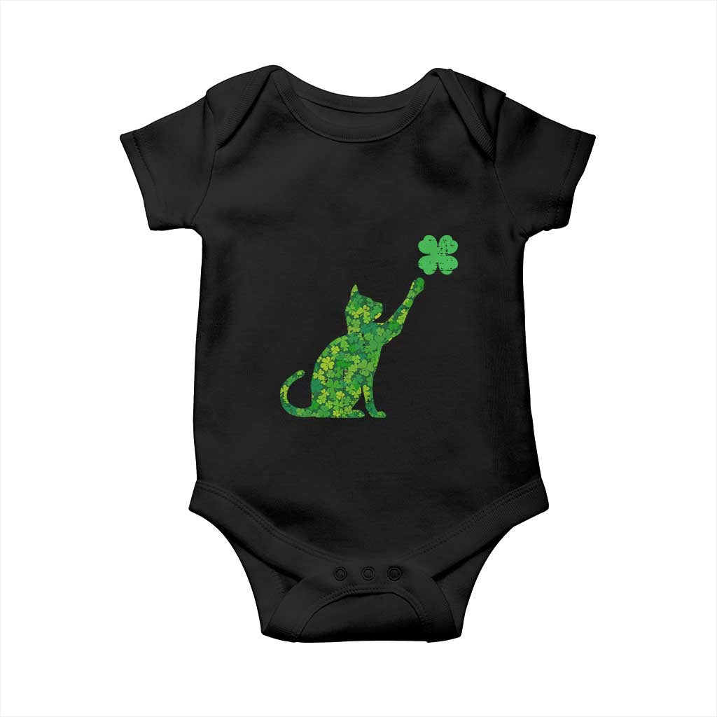 St Patricks Day Shamrock Cat Baby Onesie Saint Pattys Cats Lover