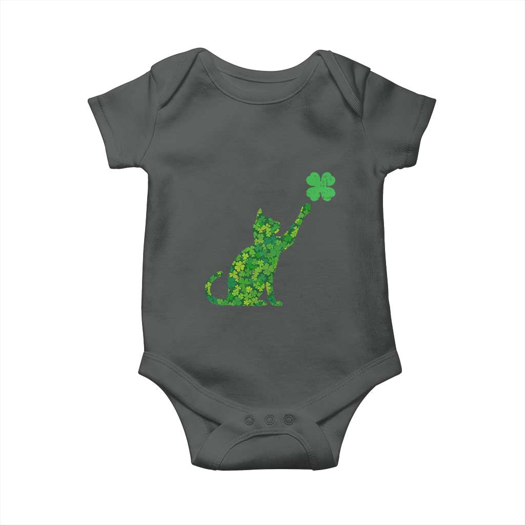 St Patricks Day Shamrock Cat Baby Onesie Saint Pattys Cats Lover
