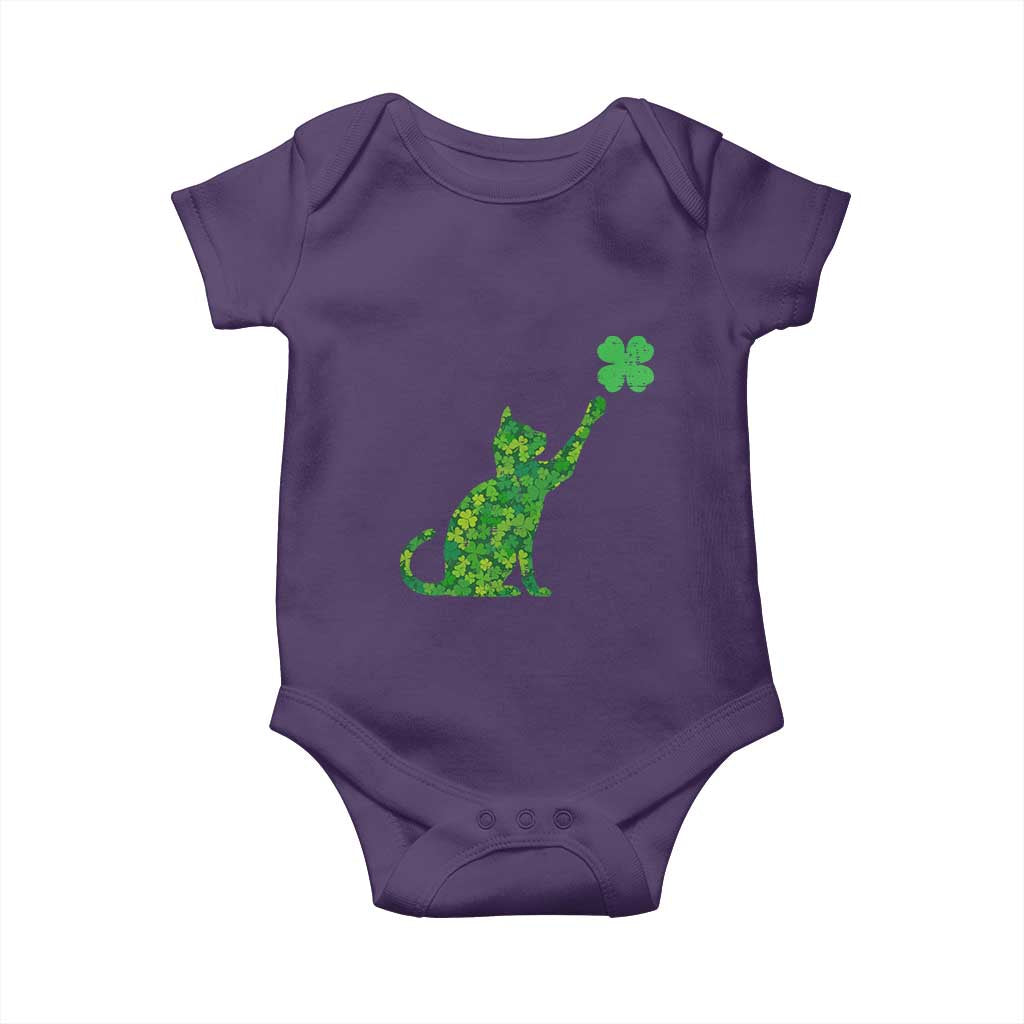 St Patricks Day Shamrock Cat Baby Onesie Saint Pattys Cats Lover