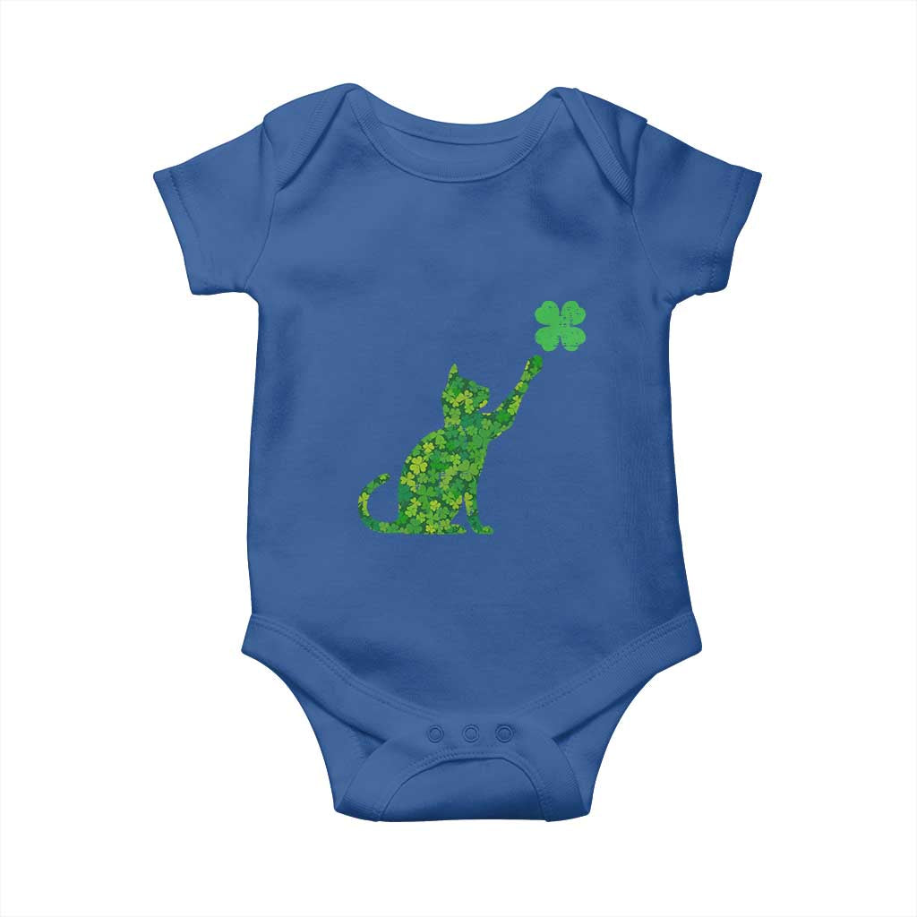 St Patricks Day Shamrock Cat Baby Onesie Saint Pattys Cats Lover
