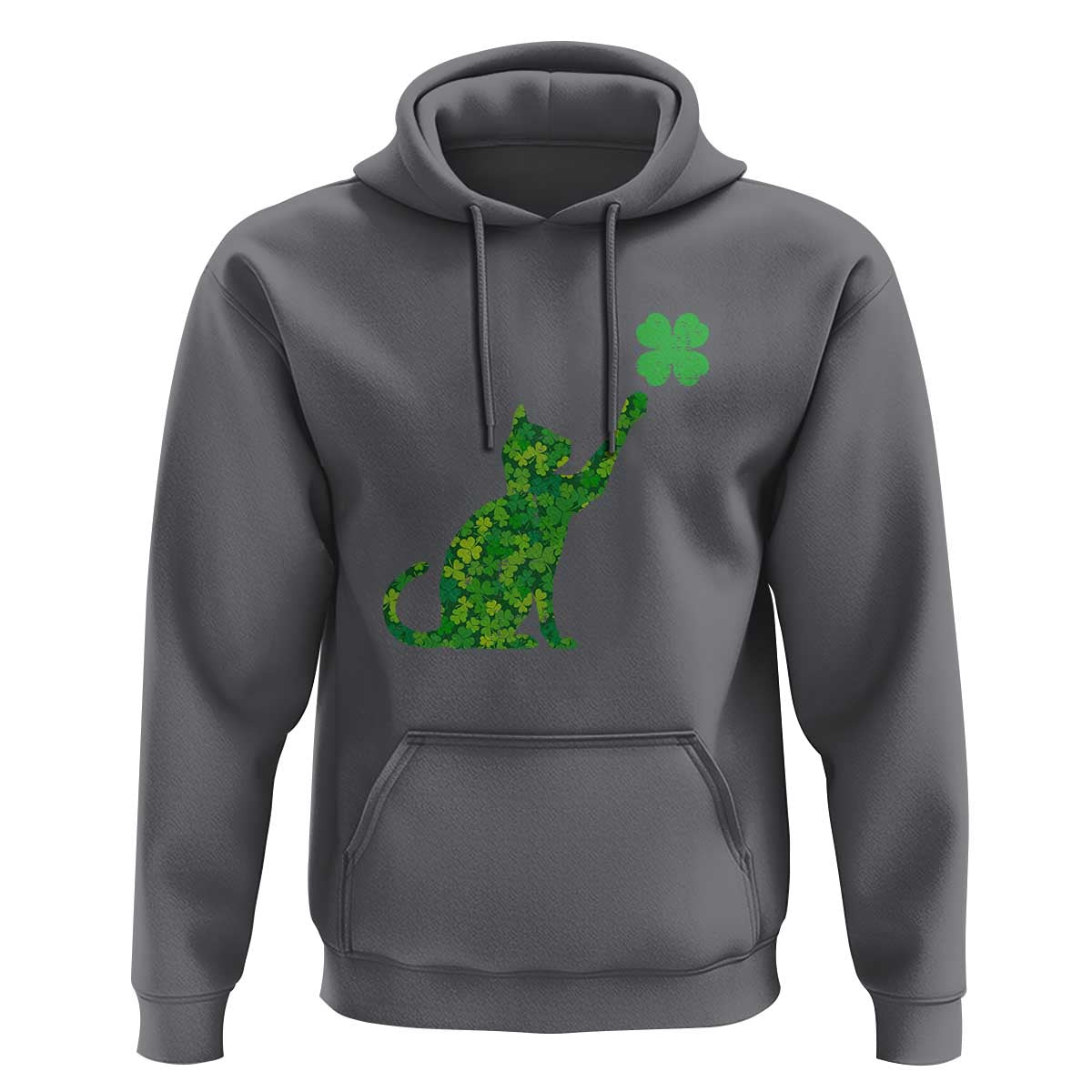 St Patricks Day Shamrock Cat Hoodie Saint Pattys Cats Lover