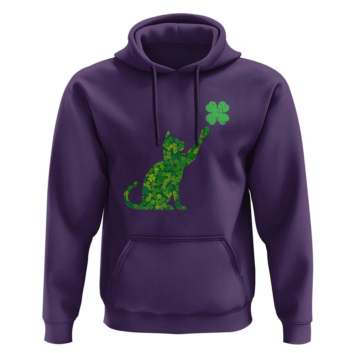 St Patricks Day Shamrock Cat Hoodie Saint Pattys Cats Lover