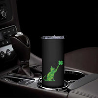 St Patricks Day Shamrock Cat Skinny Tumbler Saint Pattys Cats Lover
