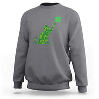 St Patricks Day Shamrock Cat Sweatshirt Saint Pattys Cats Lover