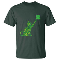 St Patricks Day Shamrock Cat T Shirt Saint Pattys Cats Lover