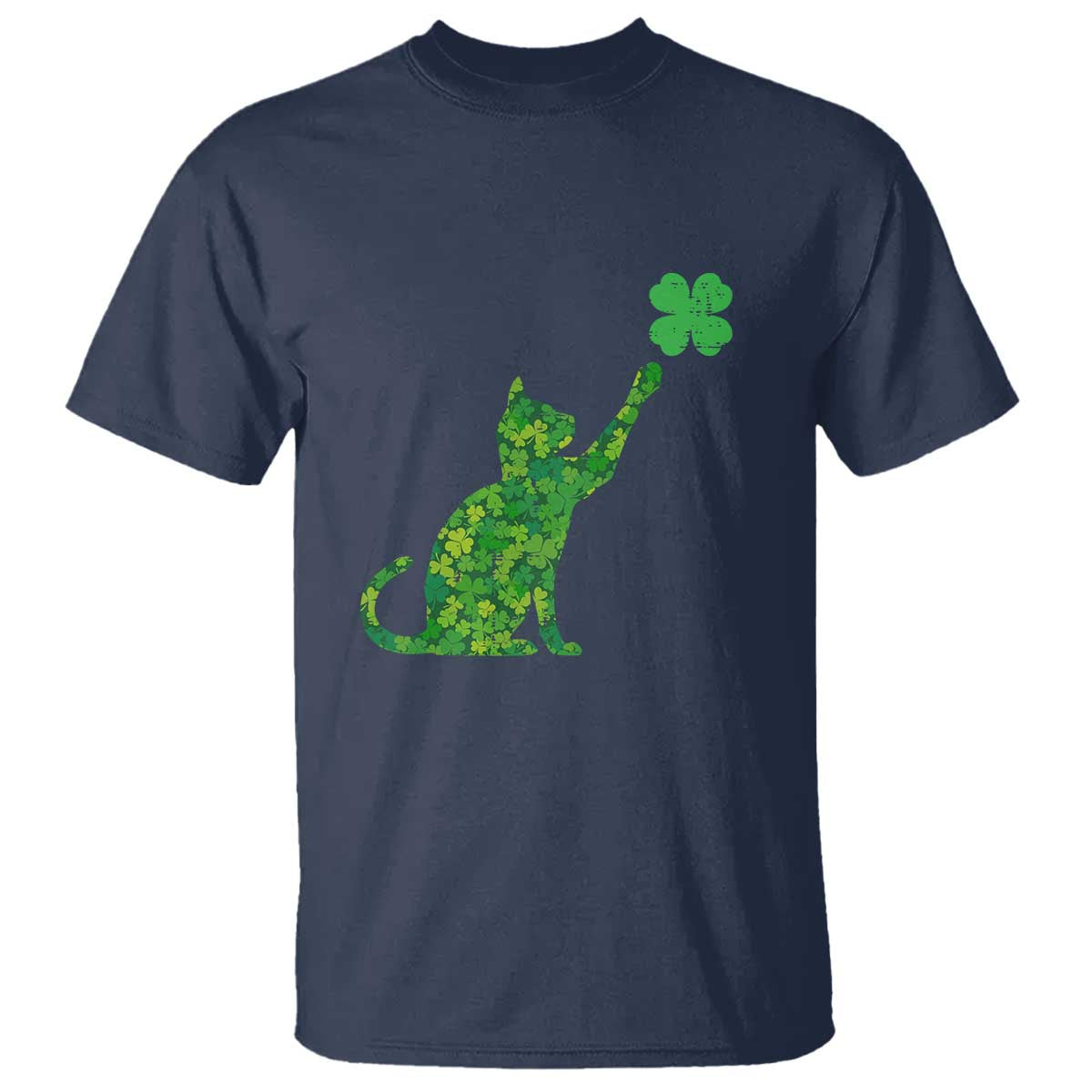 St Patricks Day Shamrock Cat T Shirt Saint Pattys Cats Lover
