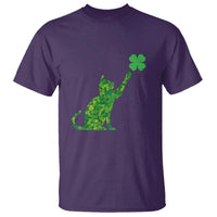 St Patricks Day Shamrock Cat T Shirt Saint Pattys Cats Lover