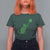St Patricks Day Shamrock Cat T Shirt For Women Saint Pattys Cats Lover