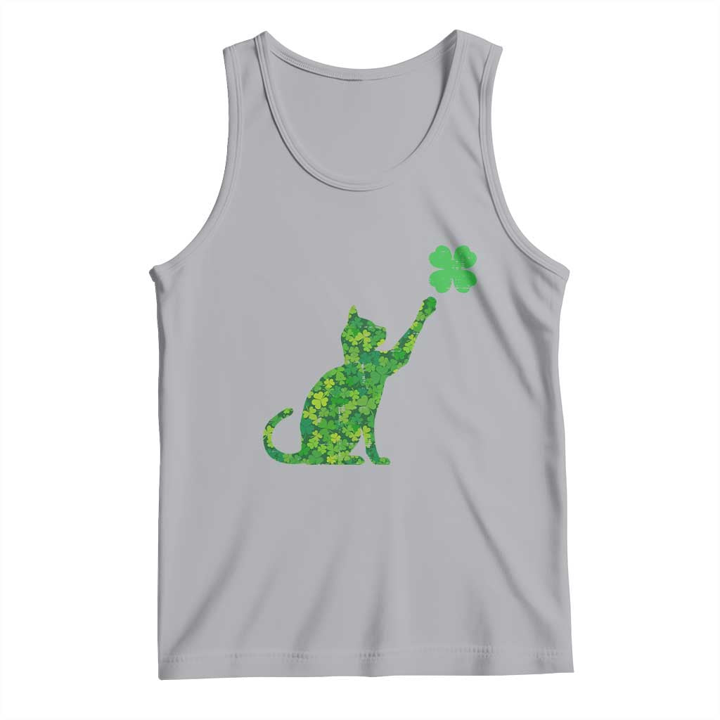 St Patricks Day Shamrock Cat Tank Top Saint Pattys Cats Lover
