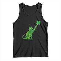 St Patricks Day Shamrock Cat Tank Top Saint Pattys Cats Lover