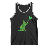 St Patricks Day Shamrock Cat Tank Top Saint Pattys Cats Lover