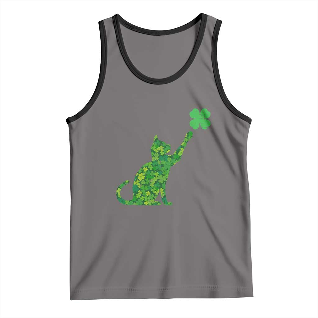 St Patricks Day Shamrock Cat Tank Top Saint Pattys Cats Lover