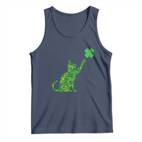 St Patricks Day Shamrock Cat Tank Top Saint Pattys Cats Lover