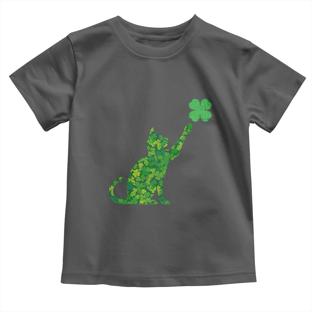 St Patricks Day Shamrock Cat Toddler T Shirt Saint Pattys Cats Lover
