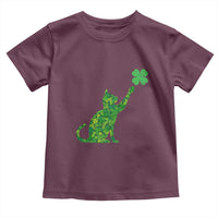 St Patricks Day Shamrock Cat Toddler T Shirt Saint Pattys Cats Lover
