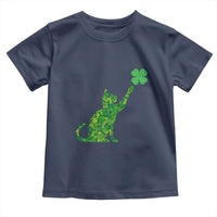 St Patricks Day Shamrock Cat Toddler T Shirt Saint Pattys Cats Lover