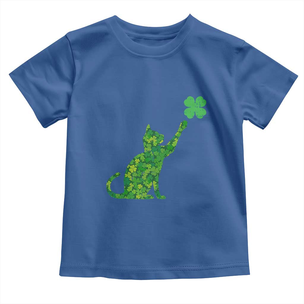 St Patricks Day Shamrock Cat Toddler T Shirt Saint Pattys Cats Lover