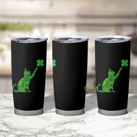St Patricks Day Shamrock Cat Tumbler Cup Saint Pattys Cats Lover