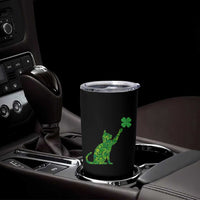 St Patricks Day Shamrock Cat Tumbler Cup Saint Pattys Cats Lover