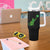 St Patricks Day Shamrock Cat Tumbler With Handle Saint Pattys Cats Lover