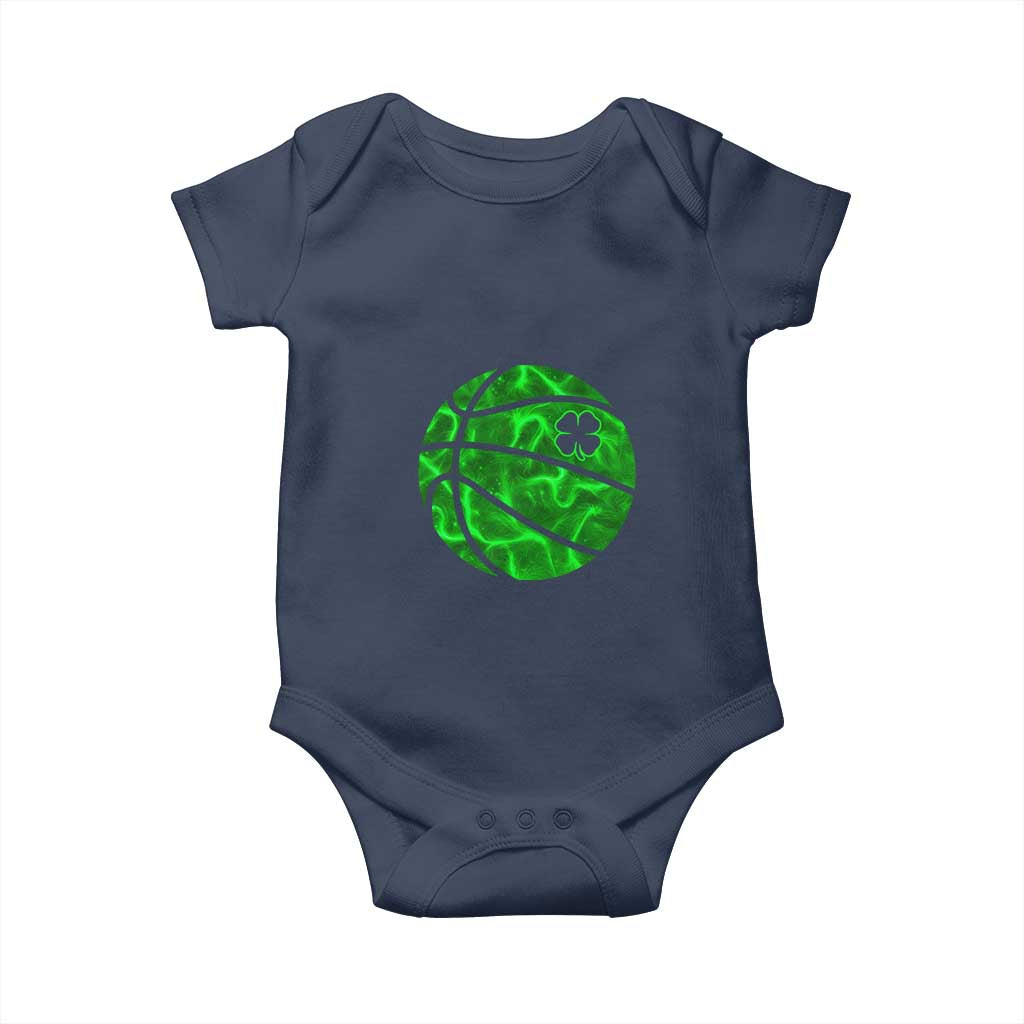 Lucky Shamrock Basketball Baby Onesie Clover Irish St Patrick's Day Sport Lover