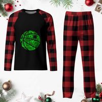 Lucky Shamrock Basketball Plaid Pajama Set Clover Irish St Patrick's Day Sport Lover - Wonder Print Shop