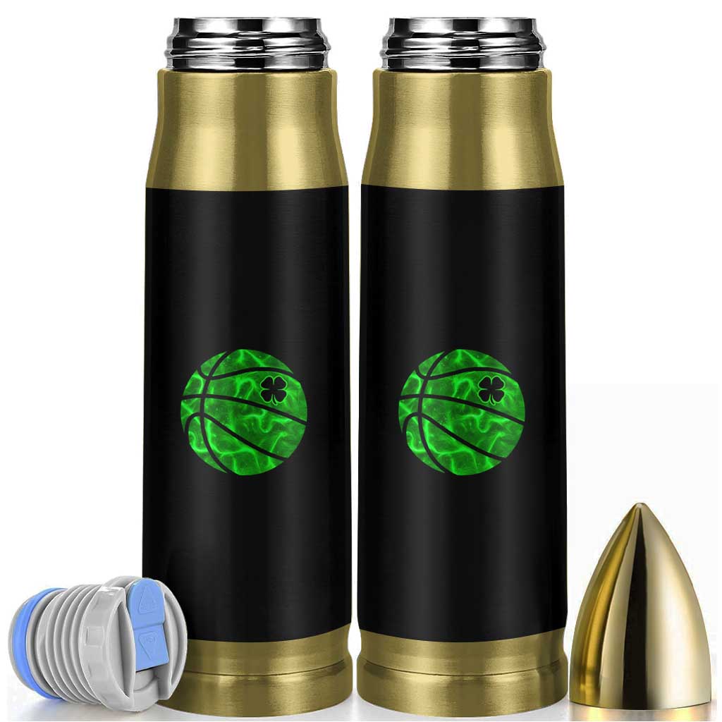 Lucky Shamrock Basketball Bullet Tumbler Clover Irish St Patrick's Day Sport Lover
