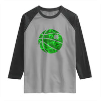 Lucky Shamrock Basketball Raglan Shirt Clover Irish St Patrick's Day Sport Lover