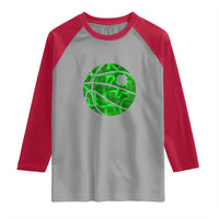 Lucky Shamrock Basketball Raglan Shirt Clover Irish St Patrick's Day Sport Lover