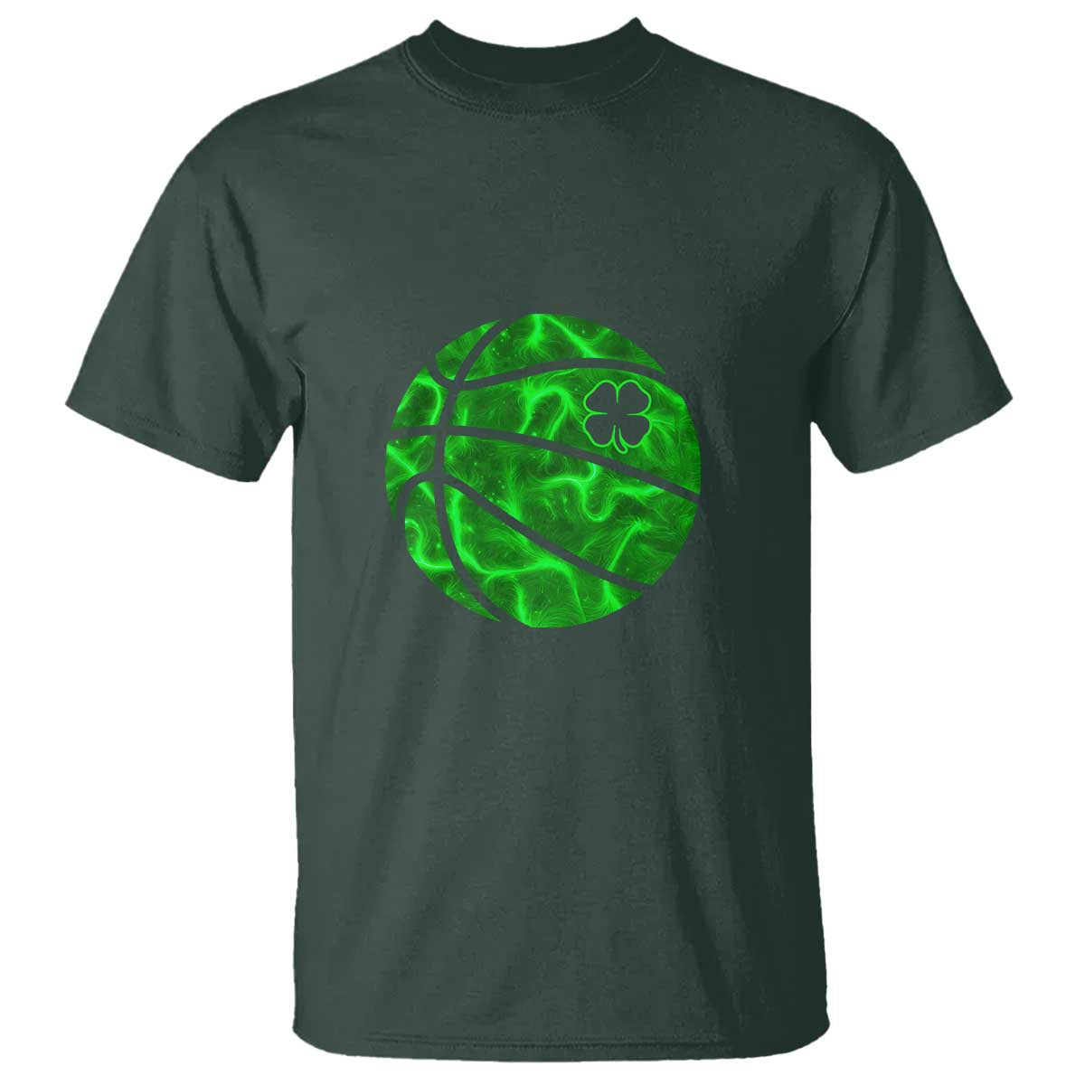 Lucky Shamrock Basketball T Shirt Clover Irish St Patrick's Day Sport Lover