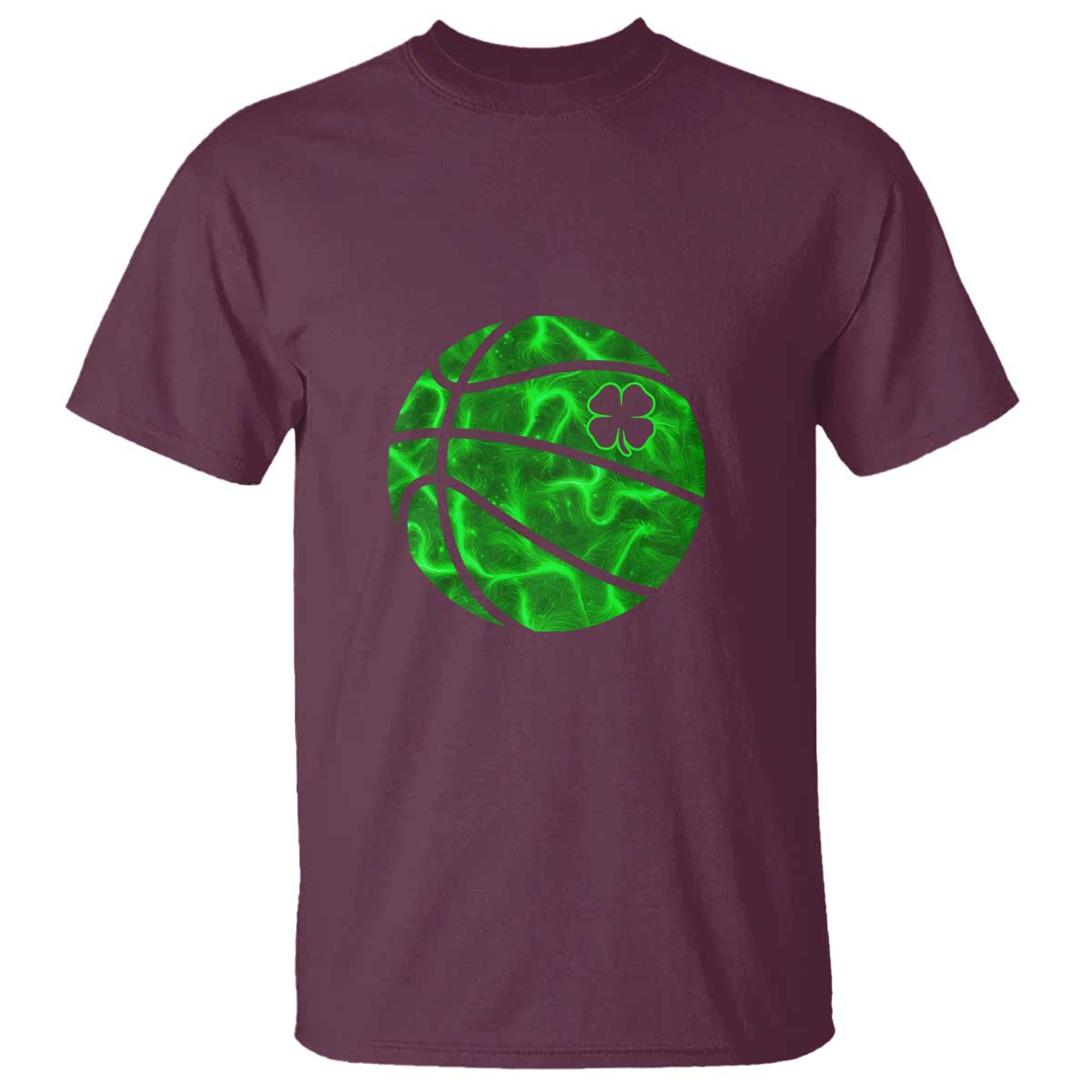 Lucky Shamrock Basketball T Shirt Clover Irish St Patrick's Day Sport Lover