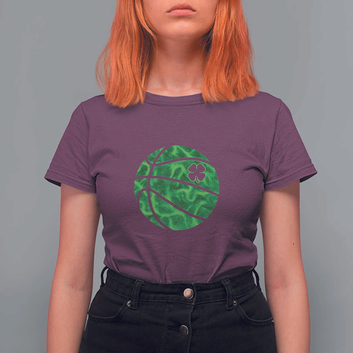 Lucky Shamrock Basketball T Shirt For Women Clover Irish St Patrick's Day Sport Lover