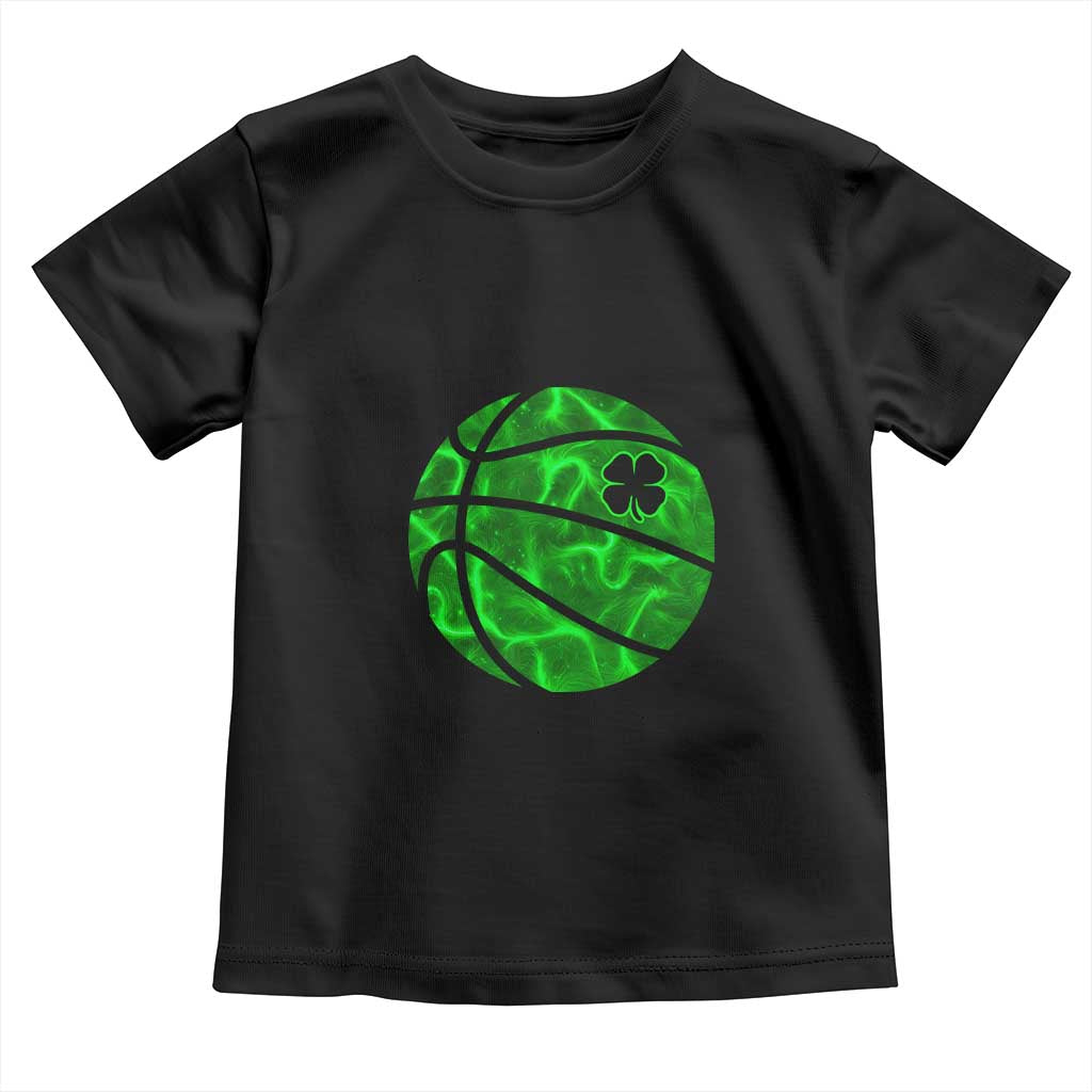 Lucky Shamrock Basketball Toddler T Shirt Clover Irish St Patrick's Day Sport Lover
