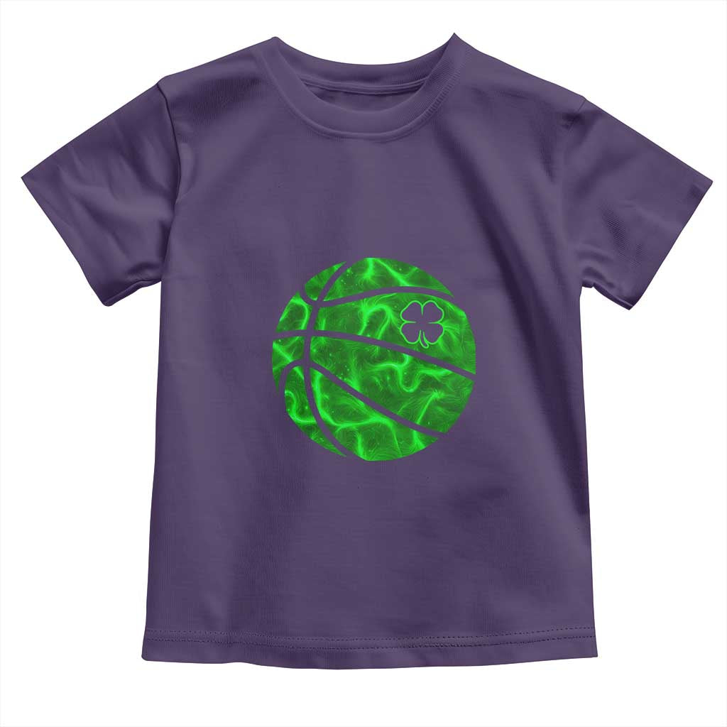 Lucky Shamrock Basketball Toddler T Shirt Clover Irish St Patrick's Day Sport Lover