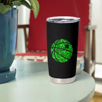 Lucky Shamrock Basketball Tumbler Cup Clover Irish St Patrick's Day Sport Lover