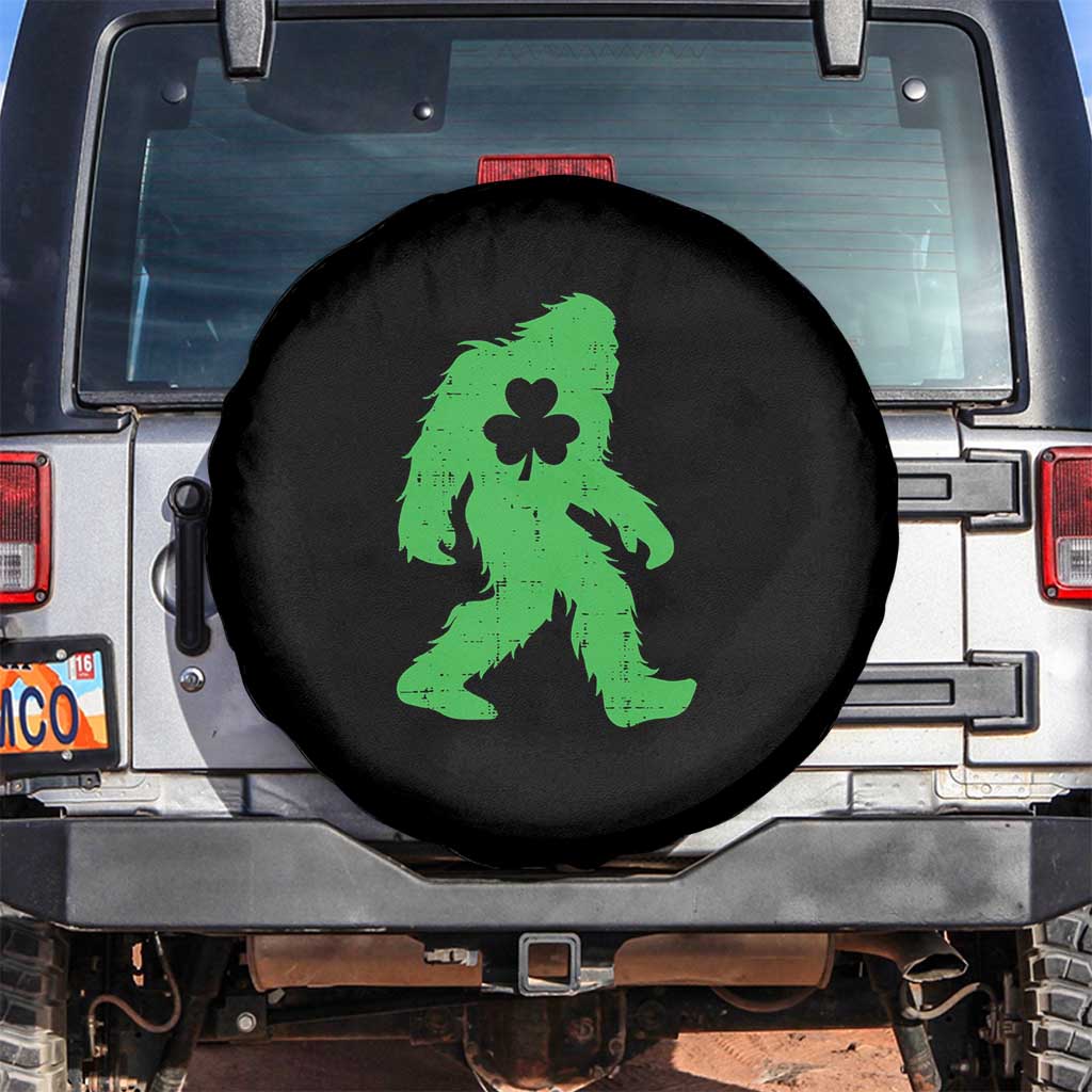 St Patricks Day Bigfoot Spare Tire Cover Sasquatch Lucky Shamrock