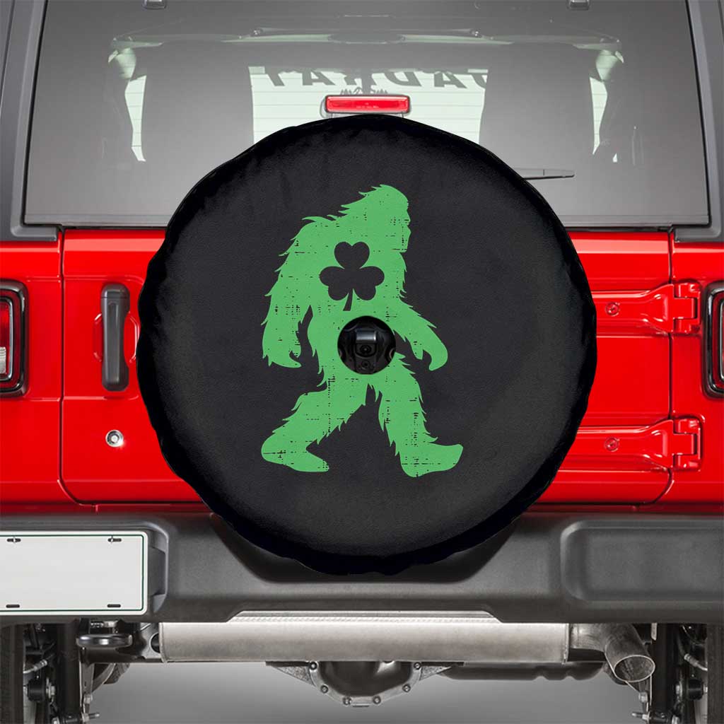 St Patricks Day Bigfoot Spare Tire Cover Sasquatch Lucky Shamrock