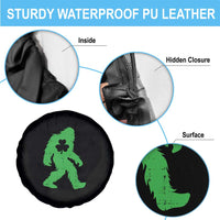 St Patricks Day Bigfoot Spare Tire Cover Sasquatch Lucky Shamrock