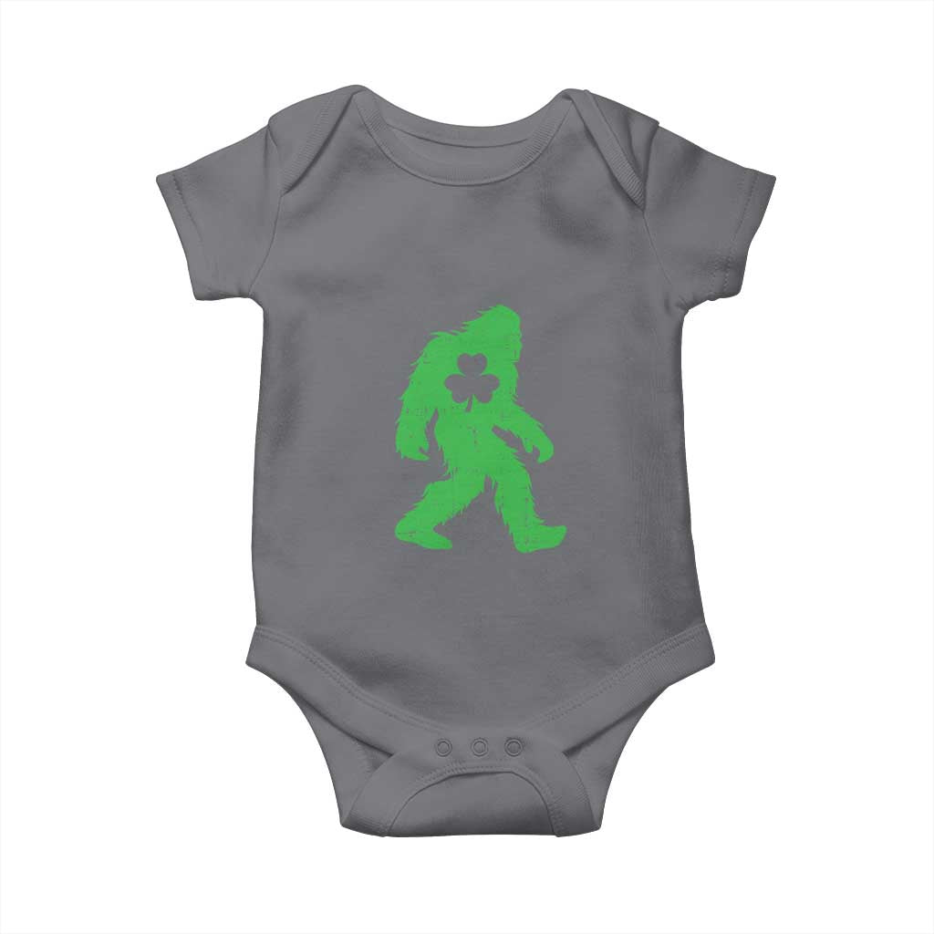 St Patricks Day Bigfoot Baby Onesie Sasquatch Lucky Shamrock