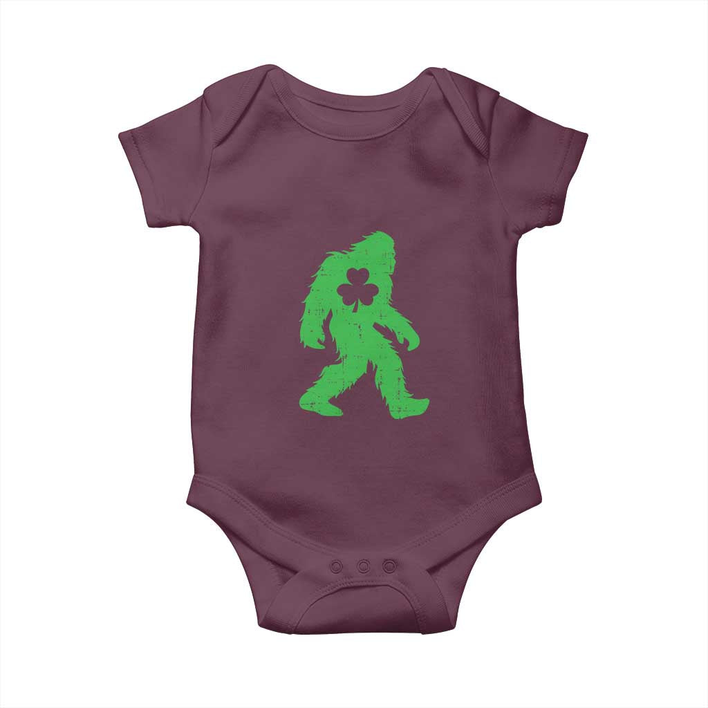 St Patricks Day Bigfoot Baby Onesie Sasquatch Lucky Shamrock