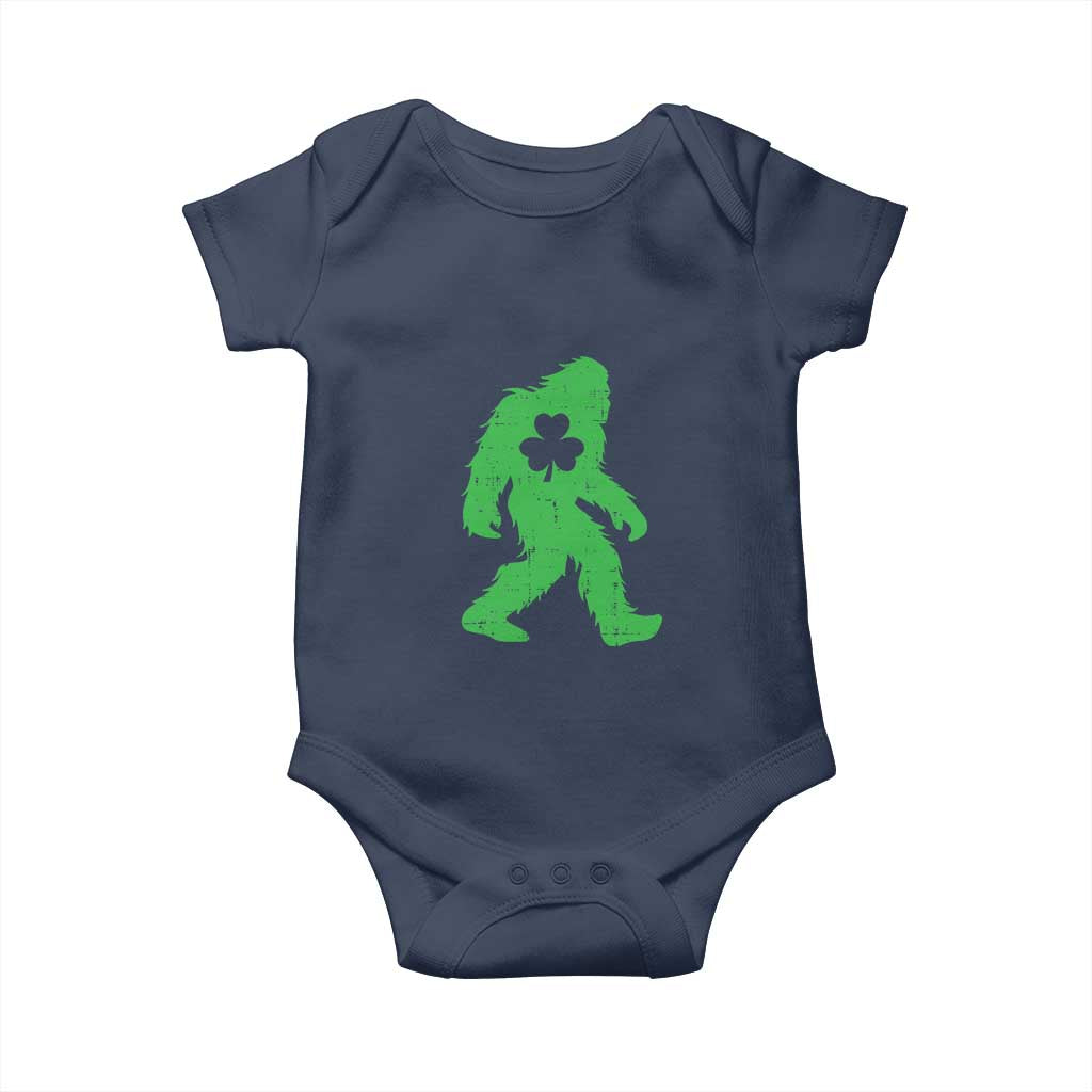 St Patricks Day Bigfoot Baby Onesie Sasquatch Lucky Shamrock