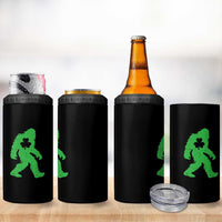 St Patricks Day Bigfoot 4 in 1 Can Cooler Tumbler Sasquatch Lucky Shamrock