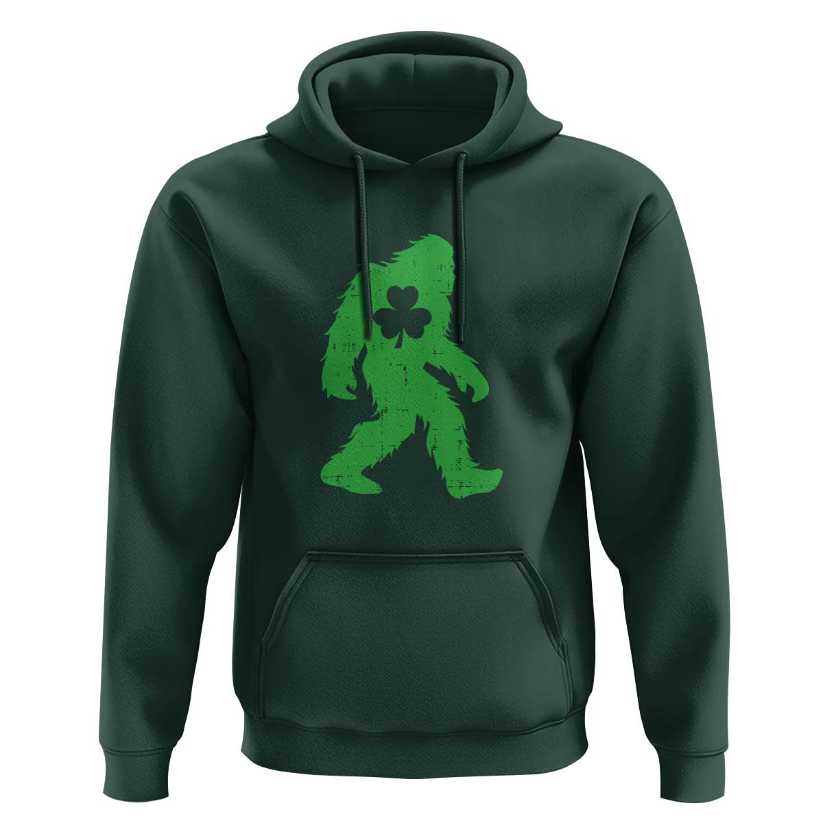 St Patricks Day Bigfoot Hoodie Sasquatch Lucky Shamrock